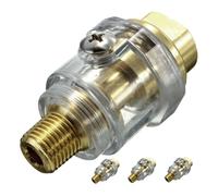 Yardenfun 4pcs Mini in Line Air Tool Lubricator with Interface Compact Automatic Pneumatic Tool Oiler for Industrial Maintenance Multi Industry Use Easy Carry