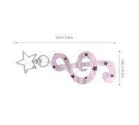 Yardenfun 4Pcs Music Note Keyrings Set with Star, Dot and Stripe Patterns - Metal Cute Keychains for Teachers, Classroom Party Favors, Christmas Decorations, Birthday and Karaoke