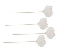 Yardenfun 4pcs Natural Dried Flower Aromatherapy Diffuser Sticks with Realistic Peony Design for Indoor Home Fragrance Car Scent and Decorative Use
