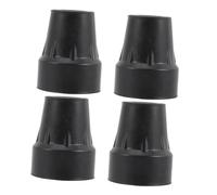 Yardenfun 4pcs Non Slip Rubber Cane Tips Easy Installation Foot Covers for Walking Sticks Enhanced Grip for Metal Wooden Canes Trekking Pole Protectors Durable Skid Ferrules