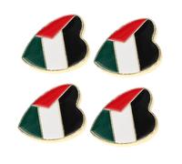 Yardenfun 4pcs Palestine Flag Pins Brooch Badge National Flag Waving Palestinian Badge for Clothing Palestinian Party Event Accessories Shawl Clip Scarf Clip Palestine Brooch