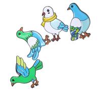 Yardenfun 4pcs Peace Dove Pin: Retro Bird Lapel Pins Women Metal Animal Brooches Funny Badges Jewelry For Clothing Dresses Jackets And Hats Accessories
