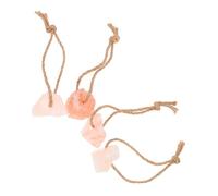 Yardenfun 4pcs Pink Salt Lick Blocks for Horses Cows Deer with Mineral Rich Composition Includes Salt Block Holder for Livestock Health and Growth Support