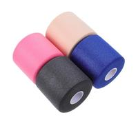 Yardenfun 4pcs Prewrapped Athletic Tape Elastic Underwrap for Joints Breathable Sports Tape Black Skin Pink and Blue for Soccer Tennis and Injury Prevention