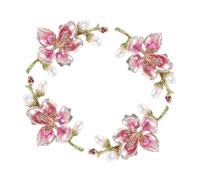 Yardenfun 4Pcs Rhinestone Flower Brooch Pins for Women Pearl Floral Corsage Lapel Pins Alloy Collar Decorations Fade Resistant Elegant Accessories for Wedding Cheongsam Party Outfits