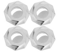 Yardenfun 4pcs Sink Basin Overflow Caps for Bathroom and Kitchen Silver Overflow Drain Hole Covers with Quick Assembly Easy Maintenance Scratch-Resistant Decorative Trim Rings for Washbasin