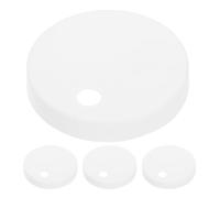 Yardenfun 4Pcs White Plastic Toilet Seat Hinge Covers 55Mm PVC Bolt Caps for Toilet Screws Mounting Nut Replacement Decorative Bathroom Accessories