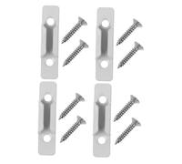 Yardenfun 4pcs Zinc Alloy Window Lock Replacement Heavy Duty Sash Latch Keeper for Sliding Casement and Rv Windows Secure White