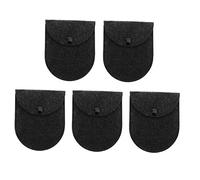 Yardenfun 5 Pcs Mini Felt Pouch for Earbuds Durable Storage Bag with Soft Lined Interior for Jewelry and Small Fragile Items Portable Carrying Case for Travel