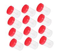 Yardenfun 50 Pcs Plastic Stool Container with Leak Spiral Cover Laboratory Sampling Cup for Pathology and Cytology Tests Safe Sealed Specimen Storage Random Color Random Color