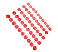 Yardenfun 50pcs Acrylic Sauna Tags Double-Sided Red Bathhouse Key Chain Labels for Locker Management Visibility and Easy Identification to Service Efficiency