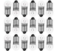 Yardenfun 50pcs Light Bulbs with Round Sockets for Electrical Science Experiments and Lightweight Educational Kit for School Students