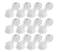 Yardenfun 50pcs Plastic Toothpaste Caps Screw-in Flip Lid Reusable Self Closing Caps for Travel Toiletries Bathroom Organization