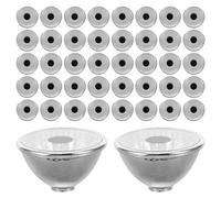 Yardenfun 50pcs Small Spotlight Lamp Shade, DIY Replacement Spotlight Lamp Cover, Solar Animal Eye Spot Light Shade, Plastic Garden Statue Parts 3.5cm/1.38"
