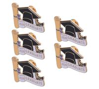 Yardenfun 5Pcs 2026 Graduation Brooch Pin Set - Enamel Lapel Pins for Students and Teachers - Class of 2025 Badge Jewelry for Graduation Party and School Celebration