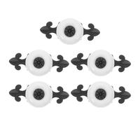Yardenfun 5Pcs Black and White Porcelain Cabinet Door Handles Vintage Style Drawer Pulls for Kitchen Cupboard Dresser Bathroom Furniture Hardware