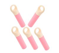 Yardenfun 5pcs Broom Handle End Caps Ergonomic Grip Replacement Rod Handles for Sweeping and Mopping Comfortable Pink Mop Stick Sleeves with Easy Installation and Durable Design