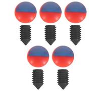 Yardenfun 5pcs Kitchen Sink Tap Hole Covers with Red Blue Indicator for Hot Cold Faucet Handles Sink Hole Plugs with Wrench and Hex Screws Blanking Plate for Bathroom