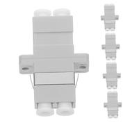 Yardenfun 5pcs Lc Fiber Optical Adapter Split Design Flange Coupler for Stable Network Connections Plastic Material for Fast Data Transfer Easy Installation for Data Centers and