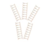 Yardenfun 5pcs Miniature Fence Weatherproof Dollhouse Handrail Decoration for Micro Landscapes Authentic Mini Railing for DIY Model Village Scenes and Fairy Garden