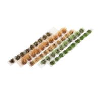 Yardenfun 5pcs Miniature Shrubs Kit with Artificial Mini Grass Tufts Durable Lowland Vegetation for Model Train Landscape DIY Miniature Scenery Autumn and Green Tones