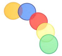 Yardenfun 5pcs Portable Folding Hand Fans Handheld Round Fans for Summer Elegant Decorative Accessory for Dance Performance Weddings and Travel Red Orange Yellow Green Blue
