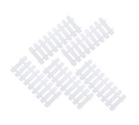 Yardenfun 5Pcs White Plastic Garden Fence Decorative Lawn Edging Border for Outdoor Partition and Temporary Fencing Reinforced Rounded Top Panels for Stylish Garden Bed Division and Home