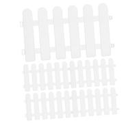 Yardenfun 5pcs White PVC Picket Garden Fence Miniature Indoor Outdoor Decorative Border for Courtyard Fairy Gardens Holiday Displays Flexible and Moisture Resistant