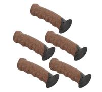 Yardenfun 5pcs Yellow Cork Walking Stick Handles Replacement - Anti-slip Trekking Pole Grips for Hiking Sticks, Cane and Ski Pole Handles, Outdoor Stability for Men and Women