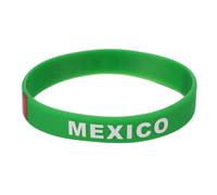 Yardenfun 6 Pcs Mexico Country Silicone Wristband Bracelet, Green | Soft Silicone, Easy to Wear, All-day Comfort, Stadium Cheering and International Matches