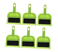 Yardenfun 6 Sets Mini Broom and Dustpan Cleaning Tool for Desktop and Keyboard Sweeping Portable Small Candy Green Sweeper for Home and Office Use