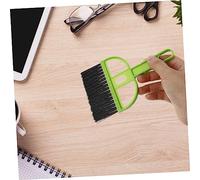 Yardenfun 6 Sets Mini Broom Dustpan with Ergonomic Handles Desktop Cleaning Brush Kits for Table Keyboard Home and Office Use Soft Thick Bristles for Dust Removal Candy Green