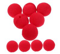 Yardenfun 60pcs Red Clown Nose Sponge Balls Soft Safe Cosplay Props for Halloween Christmas Carnival Party Decorations Adults Reusable Performance Accessories