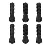 Yardenfun 6pcs Black Rubber Poultry Plucking Fingers for Chicken Duck Goose, Corn-shaped Hair Removal Rods for Farm Use, Sturdy Chicken Plucker Tool Compatible with Plucking Machines