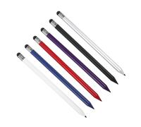 Yardenfun 6pcs Dual-use Touch Screen Stylus Pens for Phones and Tablets High Sensitivity for Writing Sketching Gaming Lightweight and Portable in Black Silver Red Purple