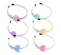 Yardenfun 6pcs Hair Accessories Gradient Heart Headbands Multicolor Easy Wear Promotes Independence Sweet Friendly Design for Confidence and Charm