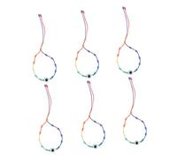Yardenfun 6pcs Handmade Evil Eye Bracelets for Women Rainbow Jewelry Lightweight Design for Daily Wear Parties and Special Occasions