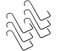 Yardenfun 6Pcs Heavy Duty Black 5Mm Planter Hooks for Hanging Plants Outdoor, Patio and Fence Hangers for Garden Baskets, Bird Feeders, Lanterns, and Tree Branches