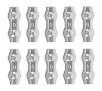 Yardenfun 6pcs M6 Stainless Steel Double Plate Wire Rope Cable Clamps, Duplex Bolt Wire Rope Clips for Industrial Rigging, Garage and Metalworking Applications