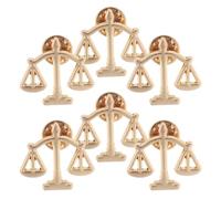 Yardenfun 6Pcs Metal Balance Scale Brooch Lapel Pins for Men’S Suits - Libra Collar Pins, Lawyer Judge Badge Shirt Accessories for Office Party Holiday