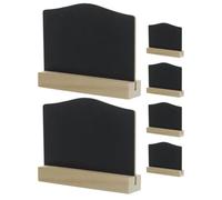 Yardenfun 6pcs Mini Double-sided Chalkboard Signs Small Wooden Blackboard for Food Buffets Brunch Home Decor Compact Writable Message Boards for Shops and Events