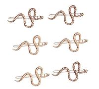 Yardenfun 6pcs Vintage Snake Hair Clips Elegant Shape Hairpins for Women and Girls Hair Accessories for Daily Wear Parties Weddings and More Gold Antique Finish