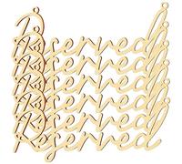 Yardenfun 6pcs Wooden Reserved Seating Signs Decorative Hanging Chair Signs for Weddings Parties and Events Reusable Wear-resistant Rustic Wedding Decor
