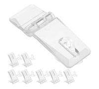 Yardenfun 8 Sets Clear Acrylic Door Hinge Latch Transparent Plastic Buckle Hasp for Boxes Cabinets Snap-in Fasteners for DIY Projects Home Office Display