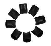 Yardenfun 8pcs Black Folding Chair Leg Covers Heavy Duty Plastic End Caps Stability Plugs for Metal Padded Chairs Outdoor Events Patio Furniture Replacement Parts