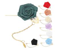 Yardenfun 8pcs Bridal Gold Leaf Corsage Wedding Brooch Brooch Pin for Flower Pins Artificial Wedding Boutonniere Party Man Suit