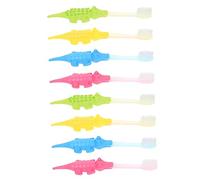 Yardenfun 8Pcs Cartoon Crocodile Toothbrush Ergonomic Teeth Clean Tool for Ages Soft Bristles for Gentle Oral Care Fun Encourage Habits