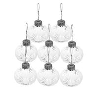Yardenfun 8pcs Clear Plastic Christmas Baubles Onion Shaped Hanging Ornaments for Tree Decorations Versatile Holiday Decor Transparent Fillable Balls for Xmas Party