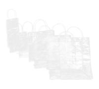 Yardenfun 8Pcs Clear Reusable PVC Gift Bags with Button Closure Transparent Handheld Storage Bags for Travel Party Wedding Birthday Multi Small to Goodie Wraps