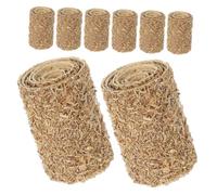 Yardenfun 8pcs Mini Straw Hay Bales Faux Small Haystack Model for Dollhouse Farm Accessories Realistic Miniature Garden Decor Safe and Easy to Clean Autumn Harvest Crafts